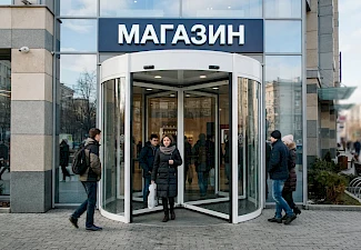 Стеклянные двери для магазина — фото 3