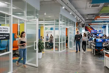 Прозрачные офисные перегородки