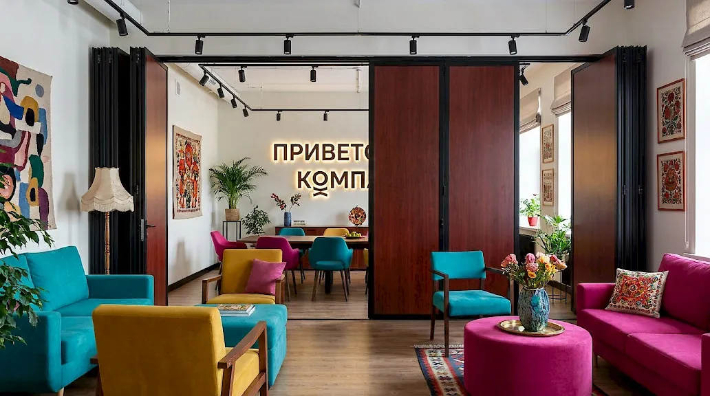 Зонирование зала перегородками 1