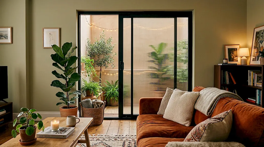 Алюминиевая перегородка с дверью 1
