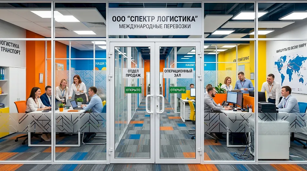 Офисные пластиковые входные двери 2
