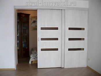 Двойные сдвижные межкомнатные двери 1