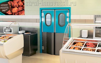 Маятниковые двери двухстороннего открывания 2