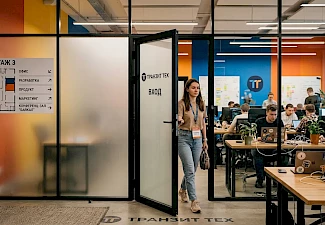 Остеклённые противопожарные алюминиевые двери — фото 7